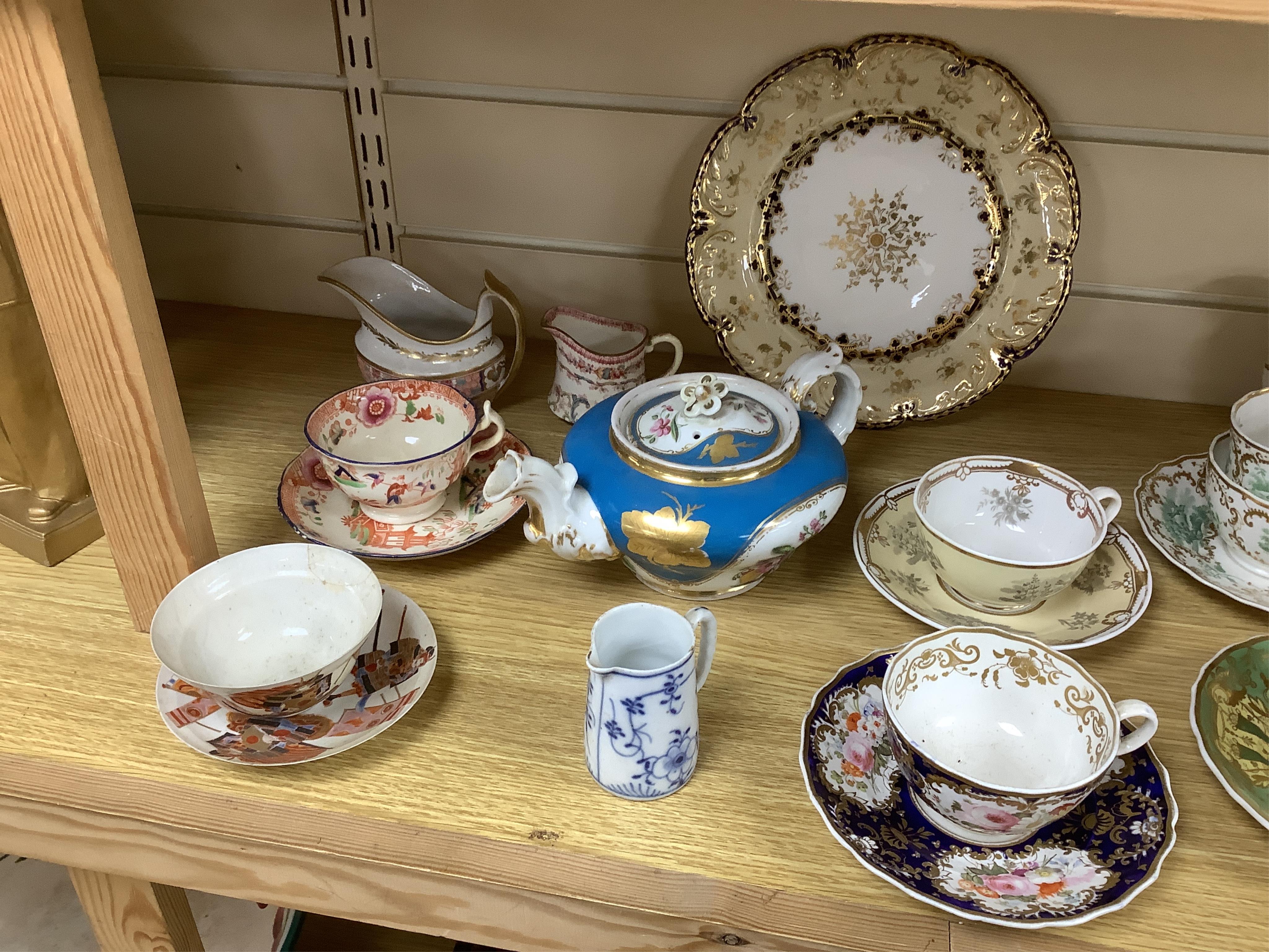 A collection of various Victorian tea wares to include Spode, Coalport etc. Condition - varies